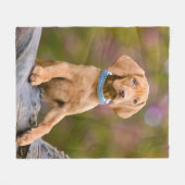 Foto van de Hongaarse Vizsla Dog Puppy Fleece Deken (Voorkant (Horizontaal))