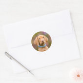 Foto van de Hongaarse Vizsla Dog Puppy Ronde Sticker (Envelop)