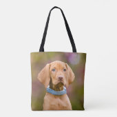 Foto van de Hongaarse Vizsla Dog Puppy Tote Bag (Achterkant)