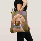 Foto van de Hongaarse Vizsla Dog Puppy Tote Bag (Dichtbij)