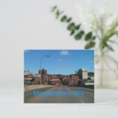 Foto van de horizonbriefkaarten van Morgantown WV Briefkaart (Staand voorkant)