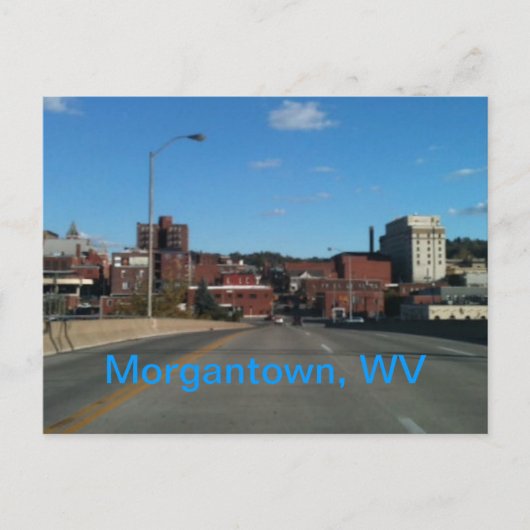 Foto van de horizonbriefkaarten van Morgantown WV Briefkaart (Voorkant)