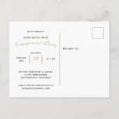 Foto van de in reliëfdruk geplaatste Engagement Pa Uitnodiging Briefkaart (Achterkant)