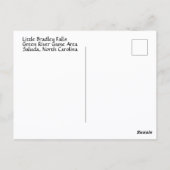 Foto van de jacht op watervallen North Carolina Briefkaart (Achterkant)