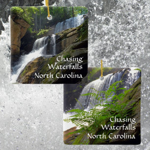 Foto van de jacht op watervallen North Carolina Keramisch Ornament
