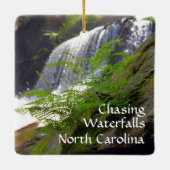 Foto van de jacht op watervallen North Carolina Keramisch Ornament (Achterkant)