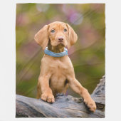 Foto van de juffrouw Hongaarse Vizsla Dog Puppy Fleece Deken (Voorkant)