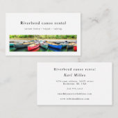 Foto van de kayakoestische hut Canoe Visitekaartje (Voorkant / Achterkant)