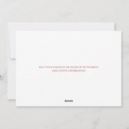 Foto van de kerstdeur feestdagenkaart (Achterkant)