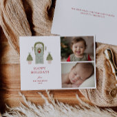 Foto van de kerstdeur feestdagenkaart