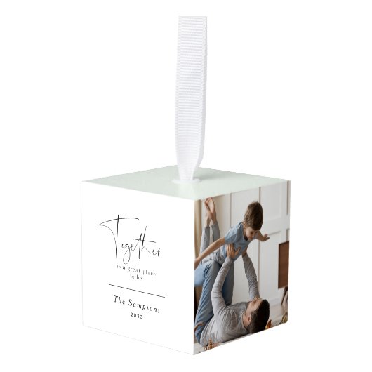 Foto van de kerstfamilie decoratie (Voorkant hoekig)