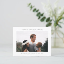 Foto van de kerstfeestdag - Joy and Peace - progra Feestdagenkaart