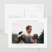 Foto van de kerstfeestdag - Joy and Peace - progra Feestdagenkaart (Voorkant / Achterkant)