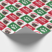 Foto van de Kersthond Cadeaupapier (Hoek)