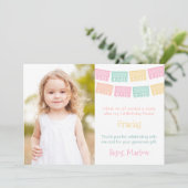 Foto van de kleurrijke Mexicaanse Fiesta Birthday  Bedankkaart (Staand voorkant)