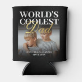 Foto van de koelste papa van de wereld 2 blikjeskoeler (Voorkant)