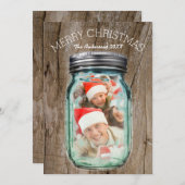 Foto van de Kruik van de Metselaar van Kerstmis Feestdagenkaart (Voorkant / Achterkant)