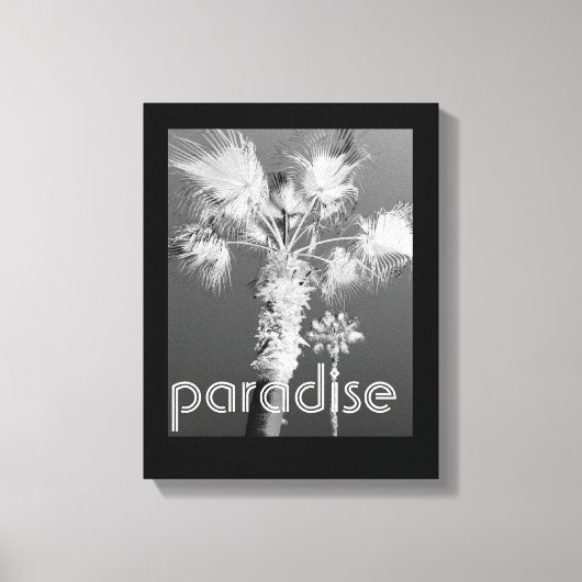 foto van de kunstpalm van de tropen van de canvasw canvas afdruk (Voorkant)