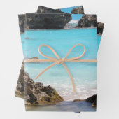 Foto van de kust van het eiland en tropisch Zee Inpakpapier Vel (In situ)