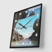 Foto van de kust van het eiland en tropisch Zee Vierkante Klok (Hoek)