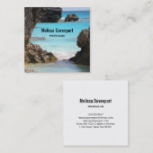 Foto van de kust van het eiland en tropisch Zee Vierkante Visitekaartje (Voorkant / Achterkant)