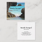 Foto van de kust van het eiland en tropisch Zee Vierkante Visitekaartje (Voorkant / Achterkant)