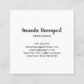 Foto van de kust van het eiland en tropisch Zee Vierkante Visitekaartje (Achterkant)