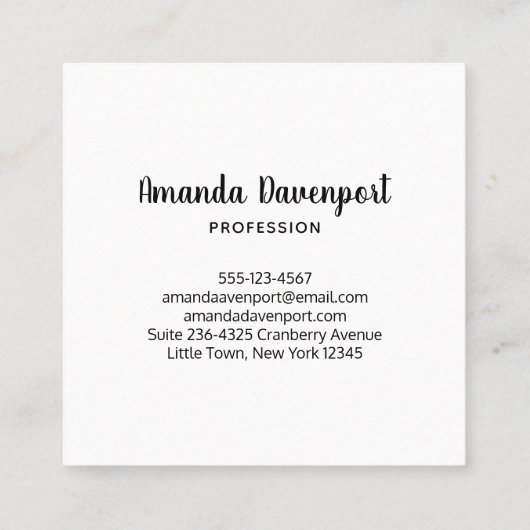 Foto van de kust van het eiland en tropisch Zee Vierkante Visitekaartje (Achterkant)