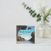 Foto van de kust van het eiland en tropisch Zee Vierkante Visitekaartje (Staand voorkant)