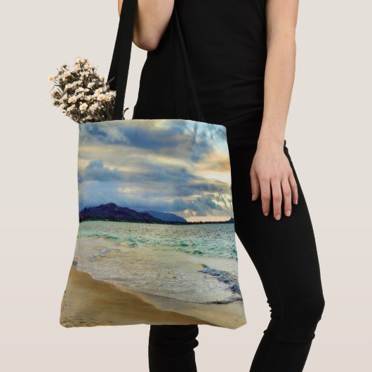 Foto van de kustparadise Sunset Glow Tote Bag (Dichtbij)