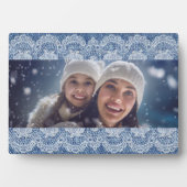 Foto van de Leegblauwe denim familie Fotoplaat (voorkant)