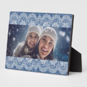 Foto van de Leegblauwe denim familie Fotoplaat (Zijkant)