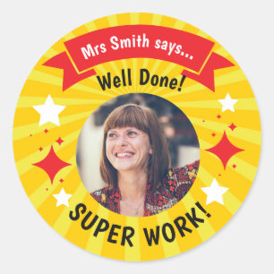 Foto van de leraar “Goed gedaan!” sticker – Persoo
