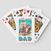 Foto van de leukste papa ter wereld pokerkaarten (Achterkant)