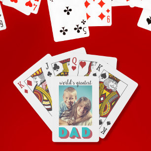 Foto van de leukste papa ter wereld pokerkaarten