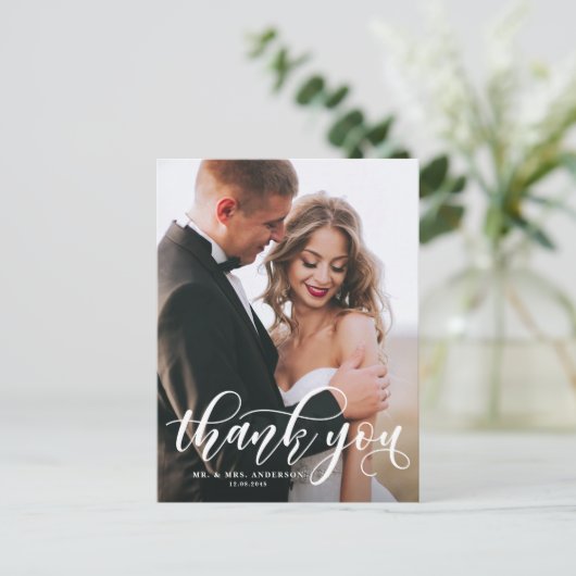 Foto van de liefdevolle moderne kalligrafie briefkaart (Staand voorkant)