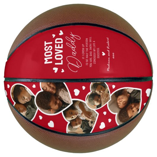 Foto van de meest geliefde vaders van papa bevesti basketbal (Voorkant)