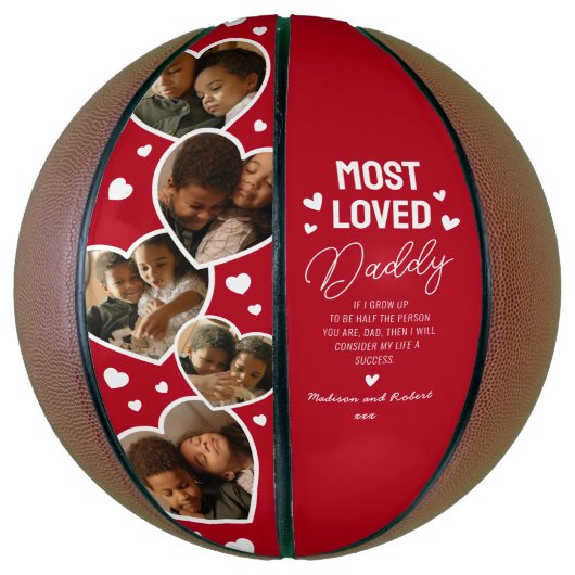 Foto van de meest geliefde vaders van papa bevesti basketbal (Verticaal)