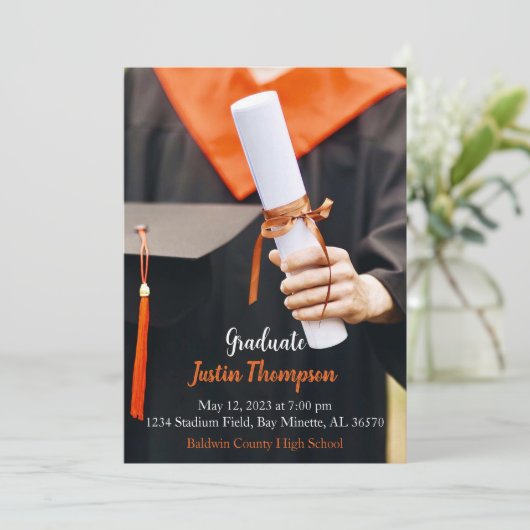 Foto van de middelbare school of de universiteit A Kaart (Staand voorkant)