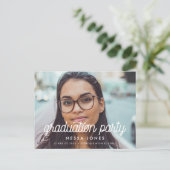 foto van de minimalistische graduatie briefkaart (Staand voorkant)