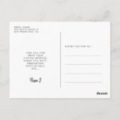 foto van de minimalistische graduatie briefkaart (Achterkant)