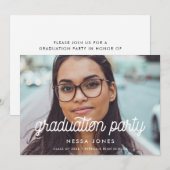 foto van de  minimalistische graduatiemedia aankondiging (Voorkant / Achterkant)