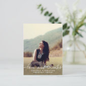 Foto van de moderne Afstuderen Love and Bedankt Ty Briefkaart (Staand voorkant)