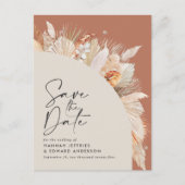 Foto van de moderne bohemische terracotta aankondigingskaart (Voorkant)