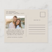 Foto van de moderne bohemische terracotta aankondigingskaart (Achterkant)