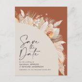 Foto van de moderne bohemische terracotta aankondigingskaart (Voorkant)