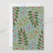Foto van de moderne boog - eucalyptustakken Kerstm Feestdagenkaart (Achterkant)