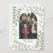 Foto van de moderne boog - whimsical-takken kerst feestdagenkaart (Voorkant)