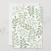 Foto van de moderne boog - whimsical-takken kerst feestdagenkaart (Achterkant)