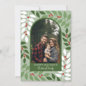 Foto van de moderne boog - whimsical-takken kerst feestdagenkaart (Voorkant)